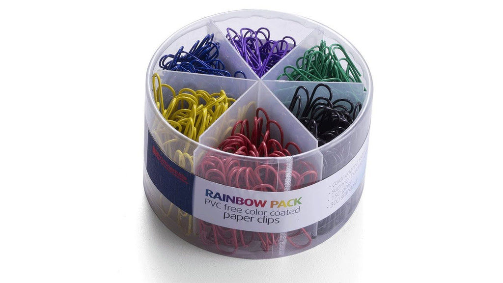 PVC Free Color Coated Paper Clips, 450 Per Tub Office Paper Clamp Get This Product: