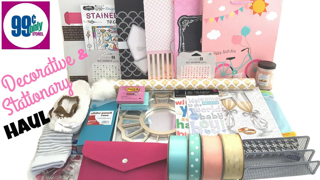 In my latest 99 Cent Store Haul I found some adorable gift bags with beautiful prints, an assortment of ribbon, as well as a ton of decorative and stationary items!