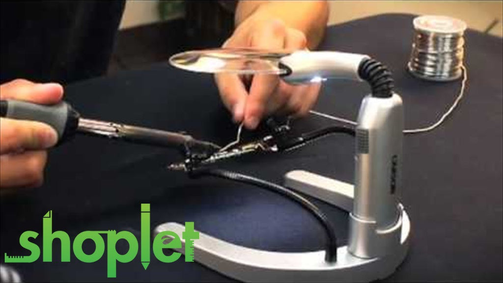 The GN-88 HelpingHands Magnifier TM from Carson Optical is a Handheld or Handsfree, fully adjustable soldering and craft Magnifier.