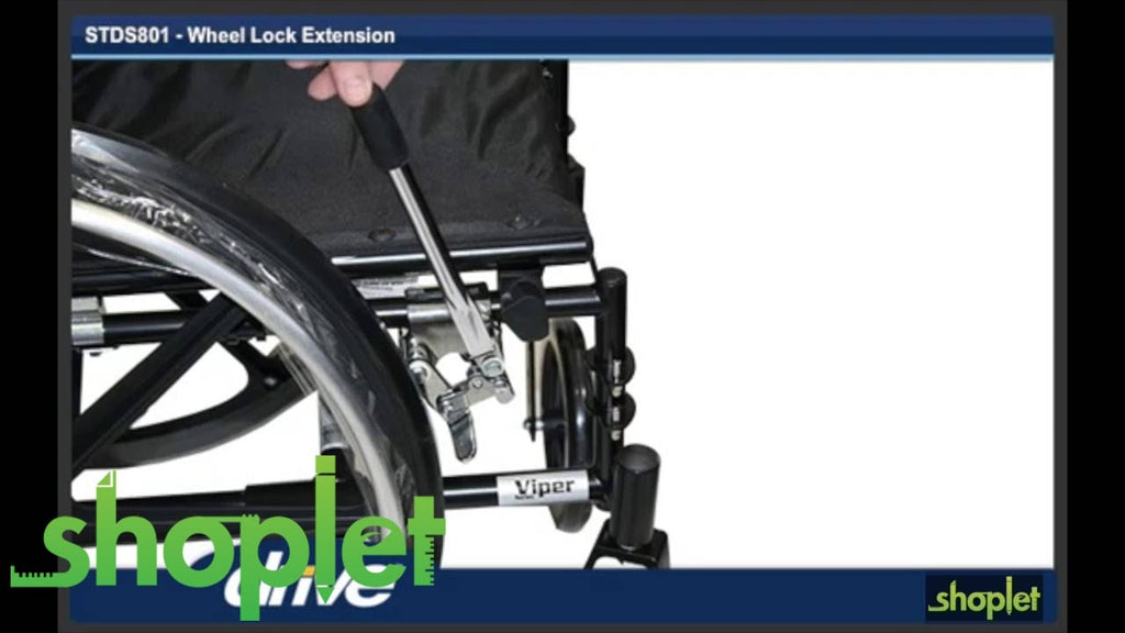 The 8" Wheelchair Transport Chair Brake Handle Extension by Drive Medical makes reaching the handle brake easy and convenient