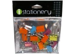 15 pc.19mm.Binder Clips Neon Colors