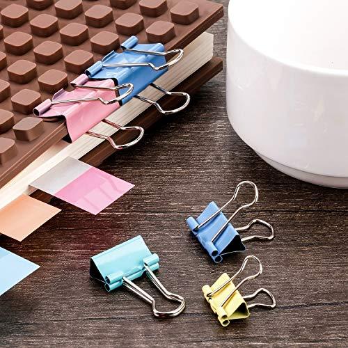 150 Pieces Binder Clips Paper Clamp Clips Assorted Sizes (Multicolor)