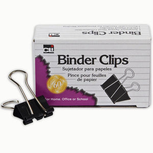 #11249 BINDER CLIPS 12CT 5/8IN MEDIUM CAPACITY 1 1/4IN WIDE