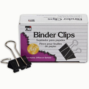 #11250 BINDER CLIPS 12CT 1IN LARGE  CAPACITY 2IN WIDE