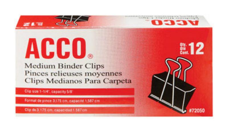 Acco A7072050 Binder Clips, 5/8"